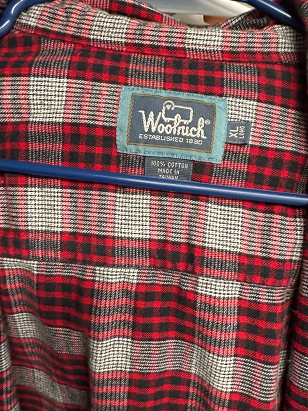 Woolrich Red Black and White Plaid Shirt
